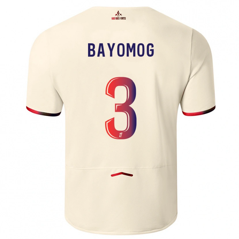 Danxen Mulher Camisola Hugo Bayomog #3 Branco Sujo Vermelho Alternativa 2025/26 Camisa Brasil