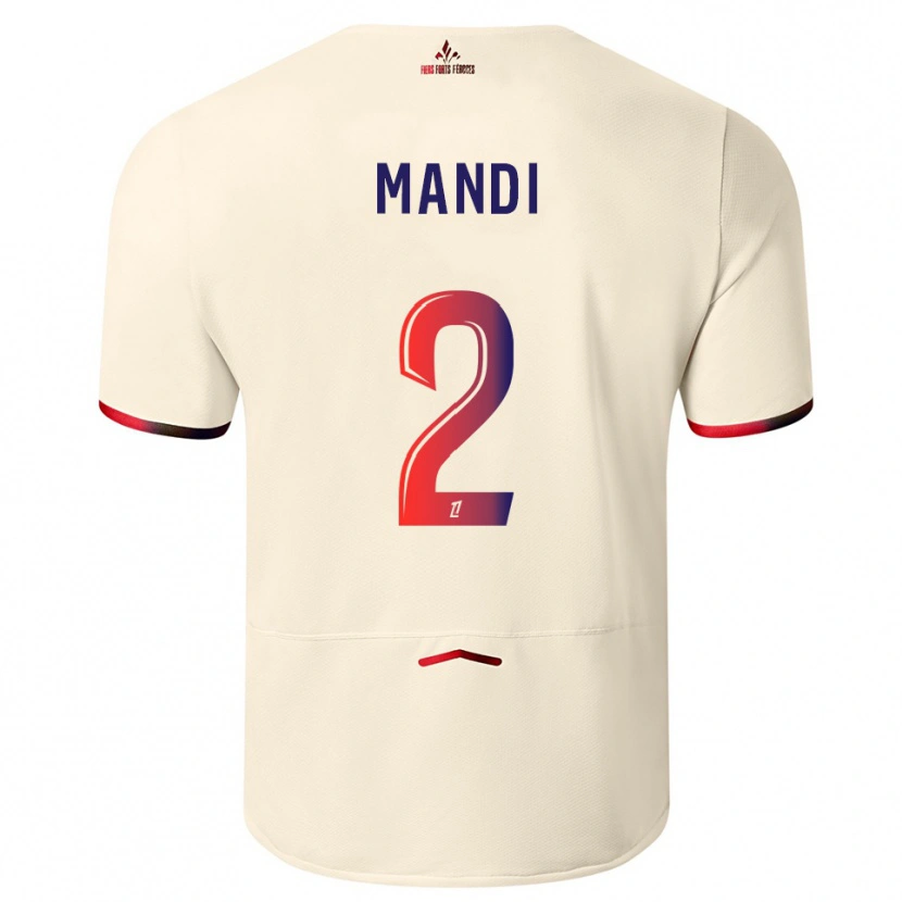Danxen Mulher Camisola Aïssa Mandi #2 Branco Sujo Vermelho Alternativa 2025/26 Camisa Brasil