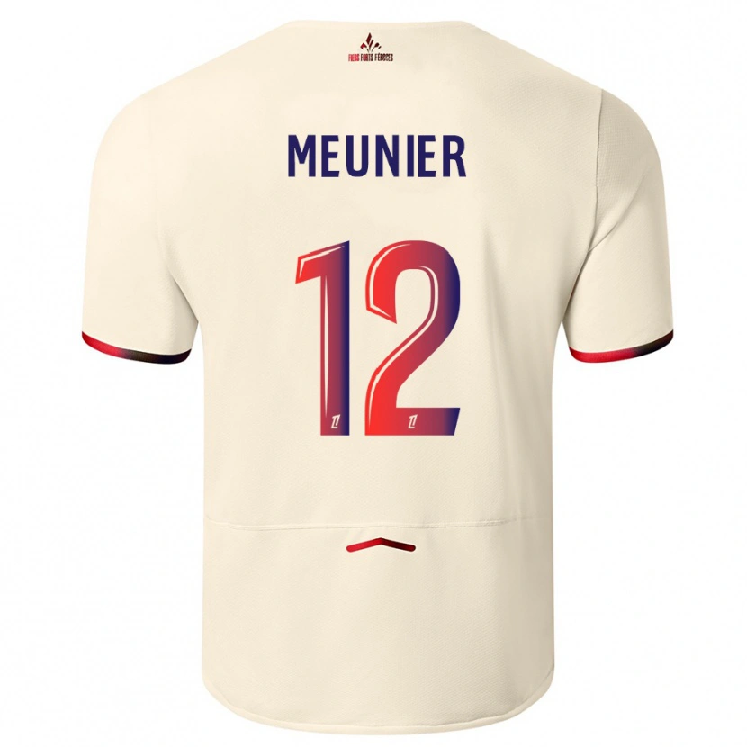 Danxen Mulher Camisola Thomas Meunier #12 Branco Sujo Vermelho Alternativa 2025/26 Camisa Brasil