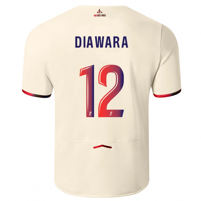 Danxen Mulher Camisola Bakari Diawara #12 Branco Sujo Vermelho Alternativa 2025/26 Camisa Brasil