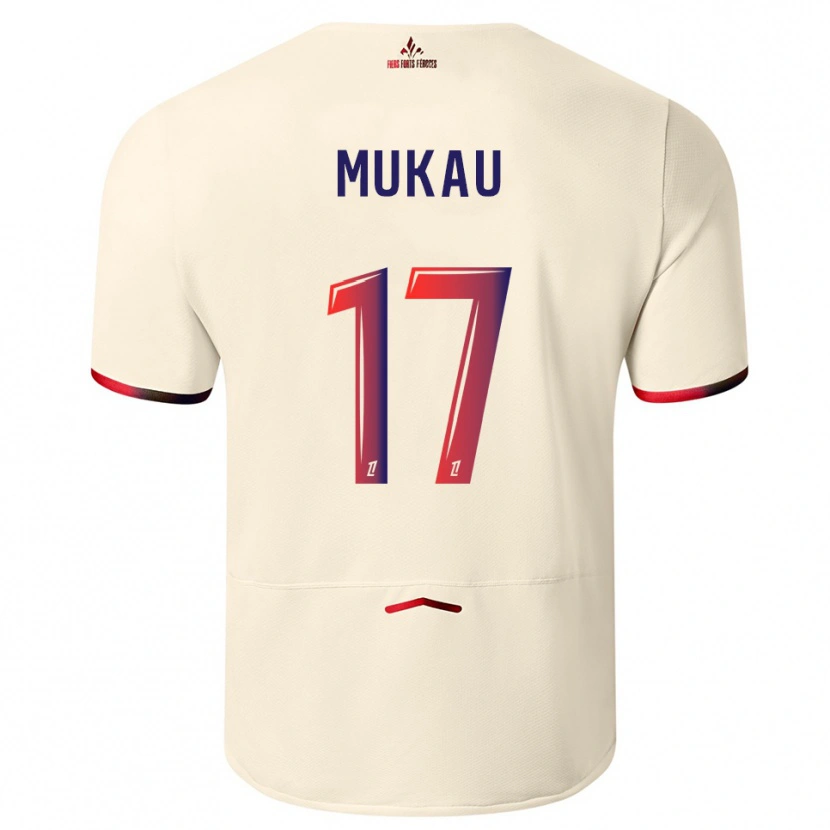 Danxen Mulher Camisola Ngal'ayel Mukau #17 Branco Sujo Vermelho Alternativa 2025/26 Camisa Brasil