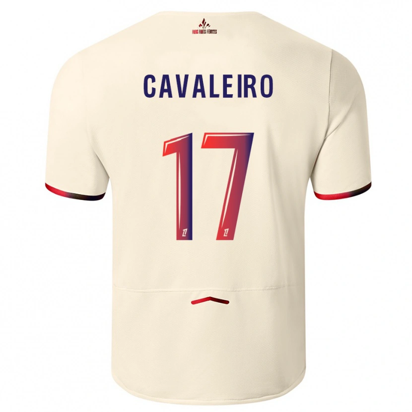 Danxen Mulher Camisola Ivan Cavaleiro #17 Branco Sujo Vermelho Alternativa 2025/26 Camisa Brasil