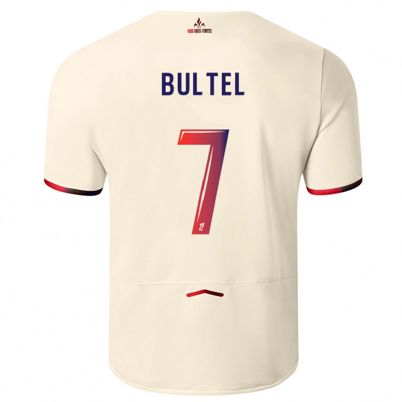Danxen Mulher Camisola Ludivine Bultel #7 Branco Sujo Vermelho Alternativa 2025/26 Camisa Brasil