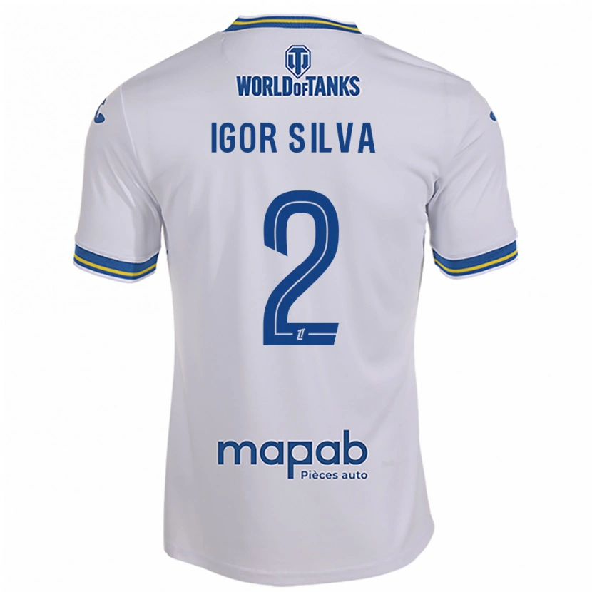 Danxen Mulher Camisola Igor Silva #2 Branco Azul Celeste Alternativa 2025/26 Camisa Brasil