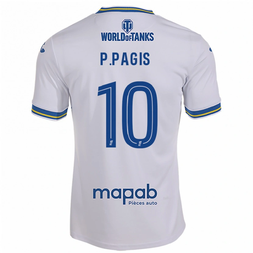 Danxen Mulher Camisola Pablo Pagis #10 Branco Azul Celeste Alternativa 2025/26 Camisa Brasil