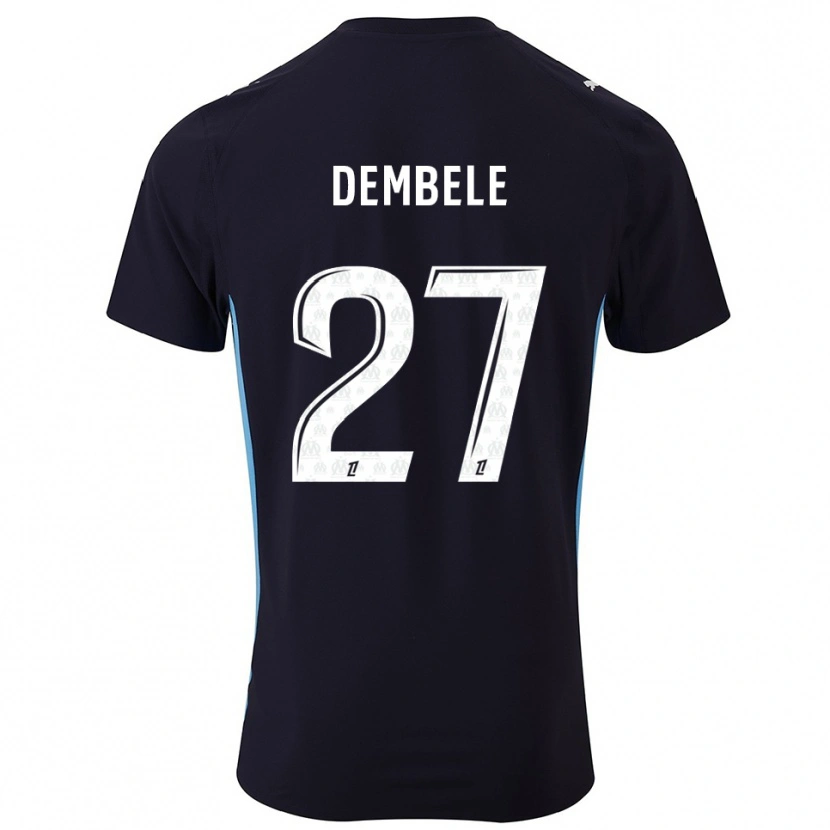 Danxen Mulher Camisola Coumba Dembélé #27 Preto Azul Celeste Alternativa 2025/26 Camisa Brasil