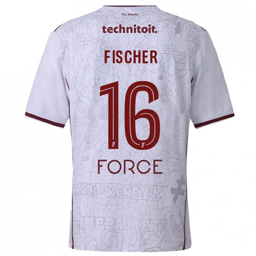 Danxen Mulher Camisola Jonathan Fischer #16 Branco Borgonha Alternativa 2025/26 Camisa Brasil