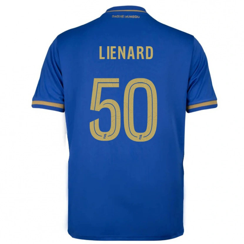Danxen Mulher Camisola Yann Lienard #50 Azul Dourado Alternativa 2025/26 Camisa Brasil