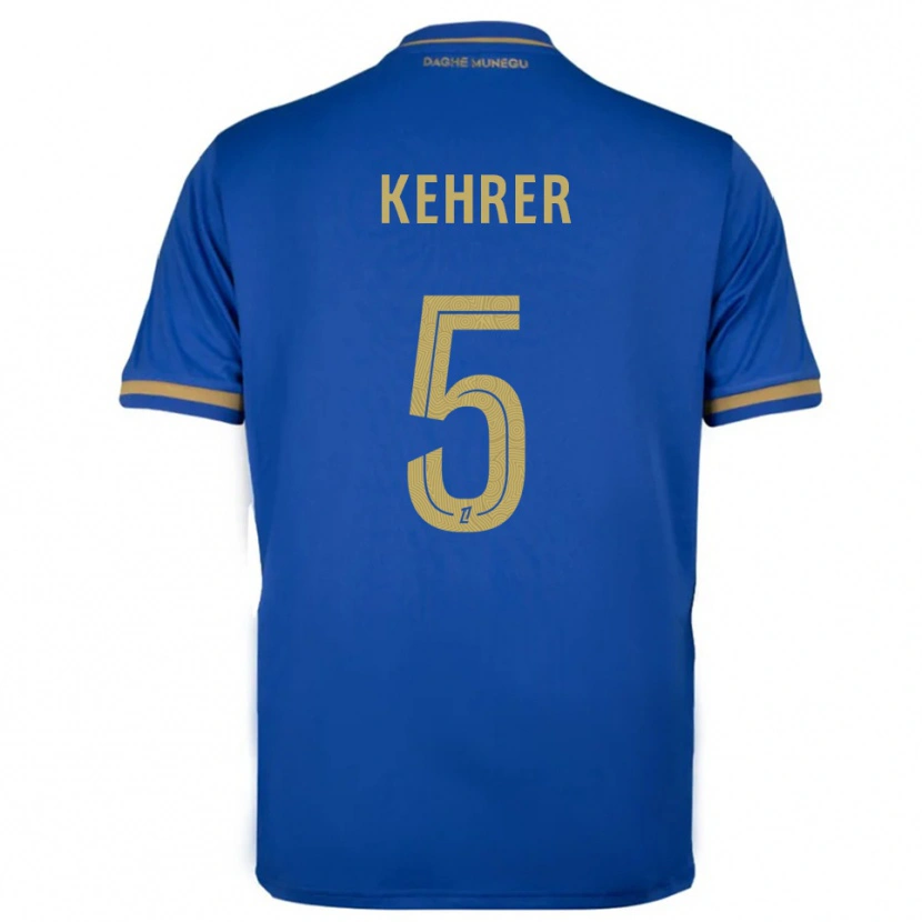 Danxen Mulher Camisola Thilo Kehrer #5 Azul Dourado Alternativa 2025/26 Camisa Brasil