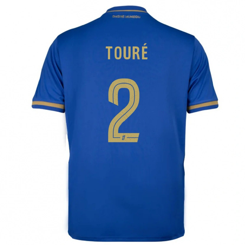 Danxen Mulher Camisola Ilane Touré #2 Azul Dourado Alternativa 2025/26 Camisa Brasil