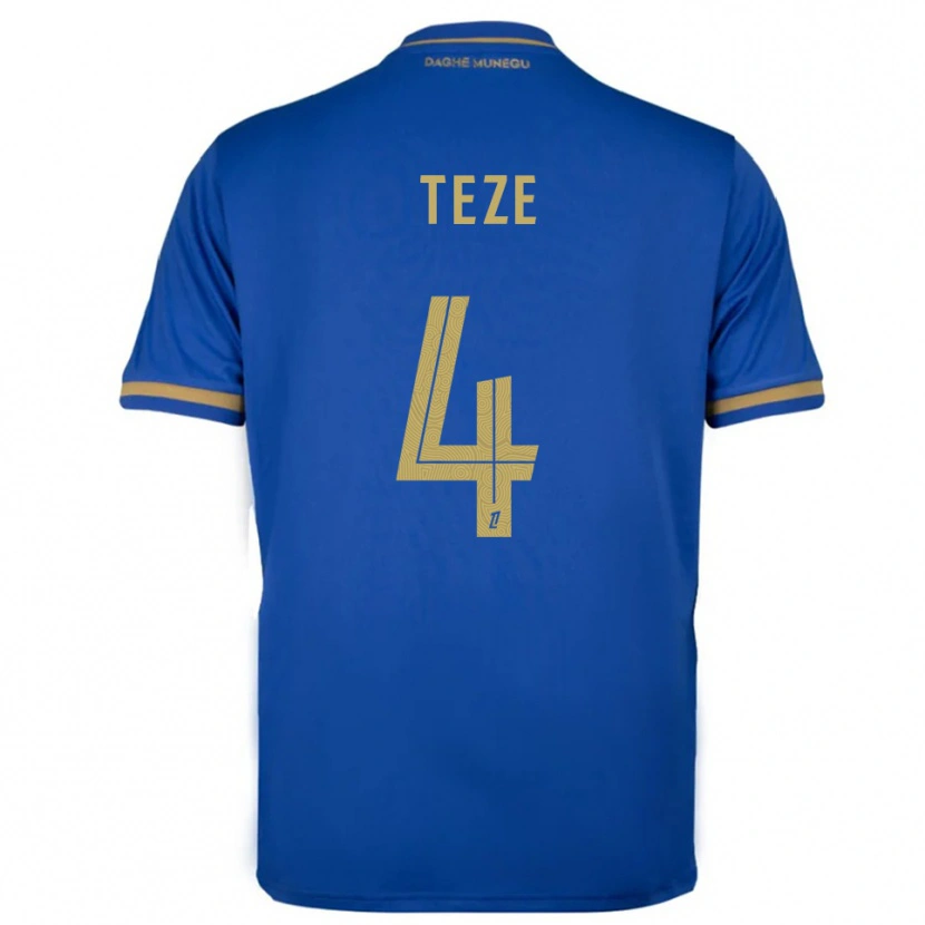 Danxen Mulher Camisola Jordan Teze #4 Azul Dourado Alternativa 2025/26 Camisa Brasil