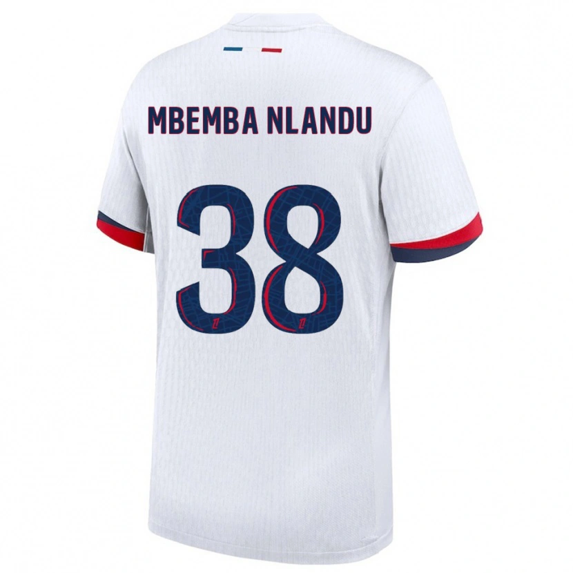 Danxen Mulher Camisola Emmanuel Mbemba #38 Branco Vermelho Alternativa 2025/26 Camisa Brasil