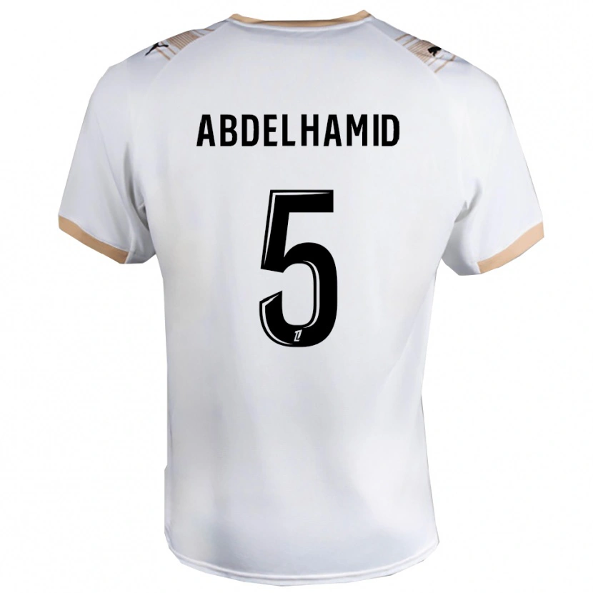 Danxen Mulher Camisola Yunis Abdelhamid #5 Branco Preto Alternativa 2025/26 Camisa Brasil