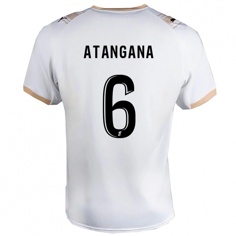 Danxen Mulher Camisola Valentin Atangana #6 Branco Preto Alternativa 2025/26 Camisa Brasil
