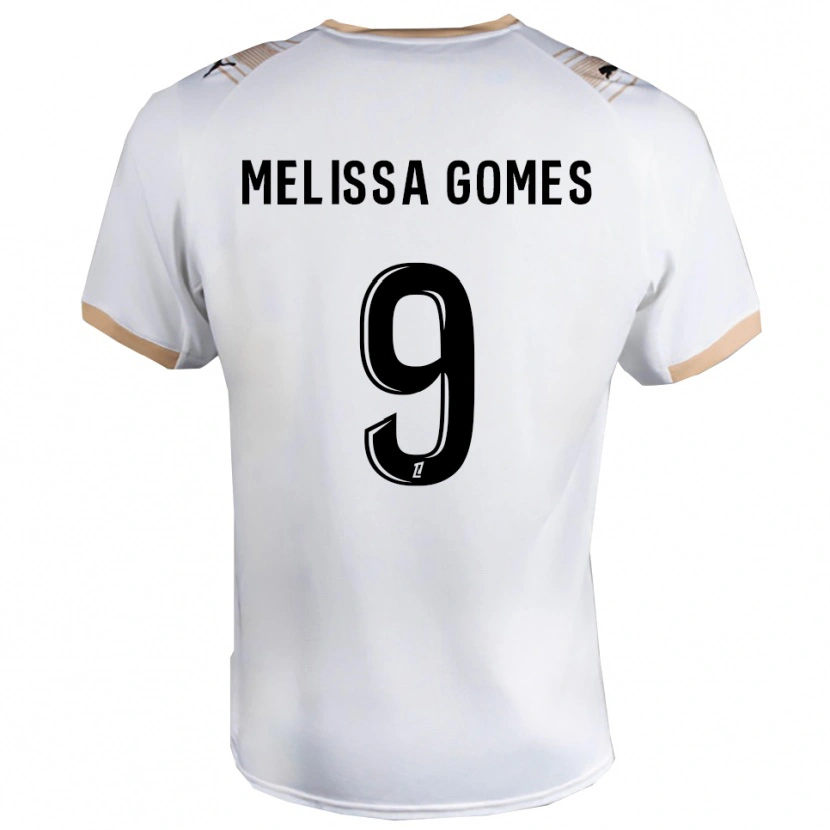Danxen Mulher Camisola Melissa Ferreira Gomes #9 Branco Preto Alternativa 2025/26 Camisa Brasil
