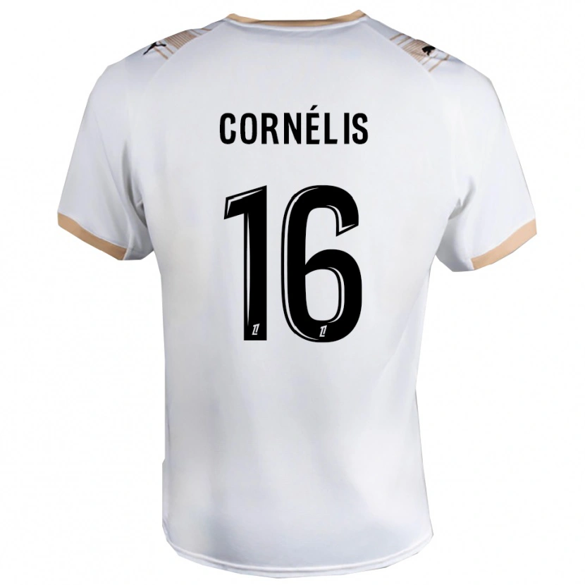 Danxen Mulher Camisola Aristide Cornélis #16 Branco Preto Alternativa 2025/26 Camisa Brasil