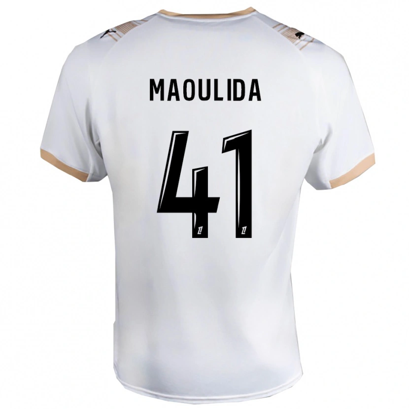 Danxen Mulher Camisola Assimina Maoulida #41 Branco Preto Alternativa 2025/26 Camisa Brasil