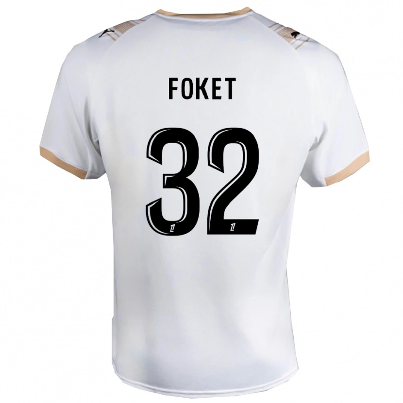 Danxen Mulher Camisola Thomas Foket #32 Branco Preto Alternativa 2025/26 Camisa Brasil