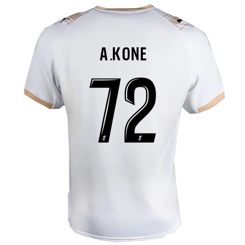 Danxen Mulher Camisola Amadou Koné #72 Branco Preto Alternativa 2025/26 Camisa Brasil