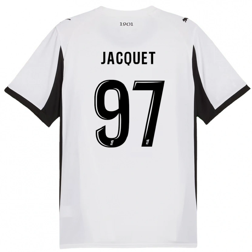 Danxen Mulher Camisola Jérémy Jacquet #97 Branco Preto Alternativa 2025/26 Camisa Brasil