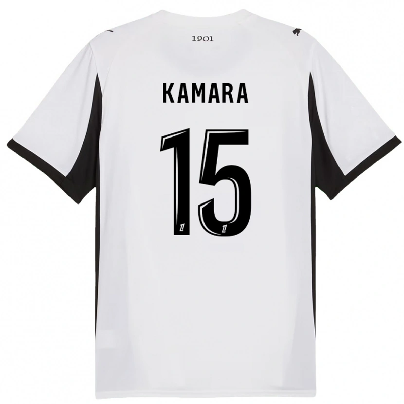 Danxen Mulher Camisola Glen Kamara #15 Branco Preto Alternativa 2025/26 Camisa Brasil