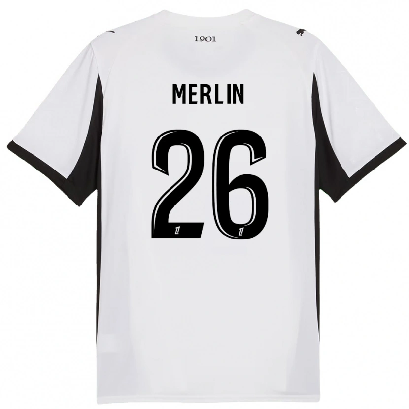 Danxen Mulher Camisola Quentin Merlin #26 Branco Preto Alternativa 2025/26 Camisa Brasil
