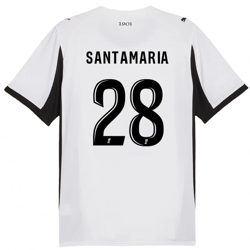 Danxen Mulher Camisola Baptiste Santamaria #28 Branco Preto Alternativa 2025/26 Camisa Brasil