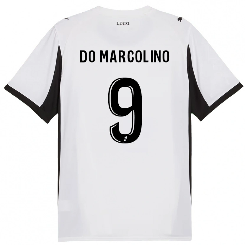 Danxen Mulher Camisola Alan Do Marcolino #9 Branco Preto Alternativa 2025/26 Camisa Brasil