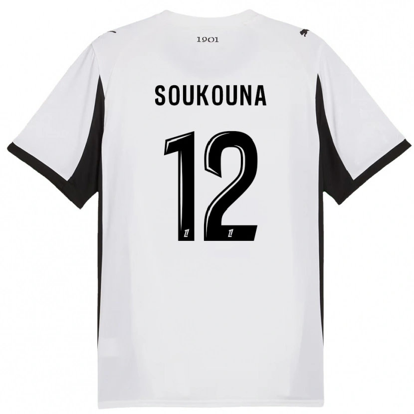 Danxen Mulher Camisola Isiaka Soukouna #12 Branco Preto Alternativa 2025/26 Camisa Brasil