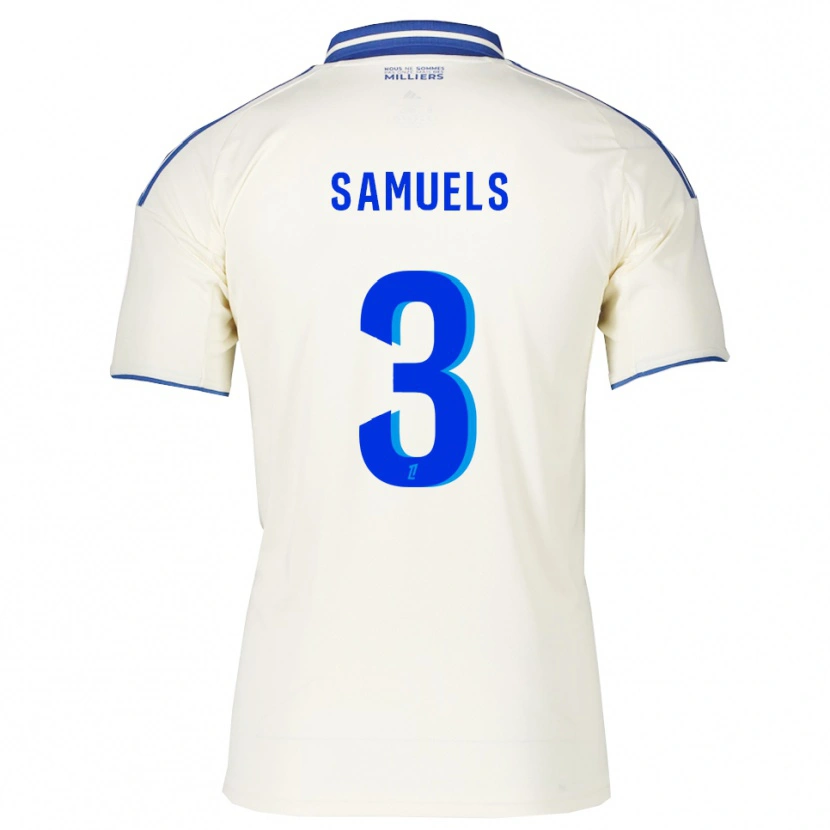 Danxen Mulher Camisola Ishé Samuels-Smith #3 Champagne Azul Alternativa 2025/26 Camisa Brasil