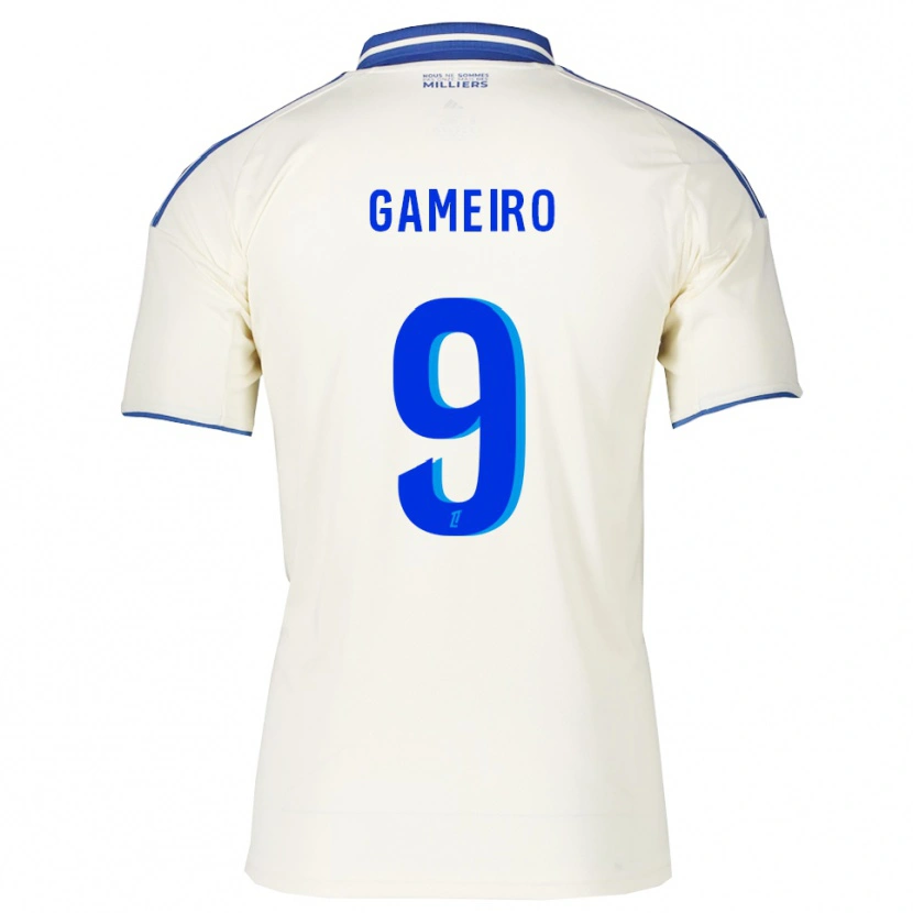 Danxen Mulher Camisola Kévin Gameiro #9 Champagne Azul Alternativa 2025/26 Camisa Brasil