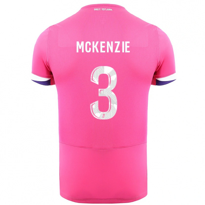 Danxen Mulher Camisola Mark Mckenzie #3 Rosa Branco Alternativa 2025/26 Camisa Brasil