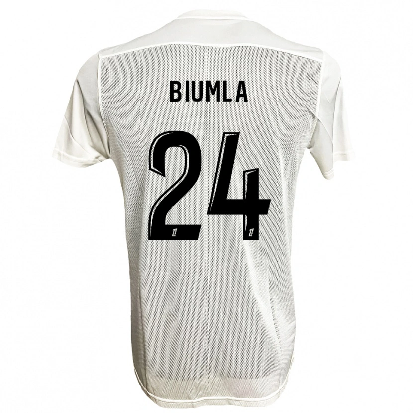 Danxen Mulher Camisola Emmanuel Biumla #24 Preto Branco Alternativa 2025/26 Camisa Brasil