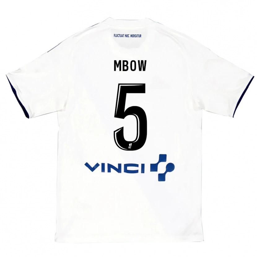 Danxen Mulher Camisola Moustapha Mbow #5 Branco Azul Alternativa 2025/26 Camisa Brasil