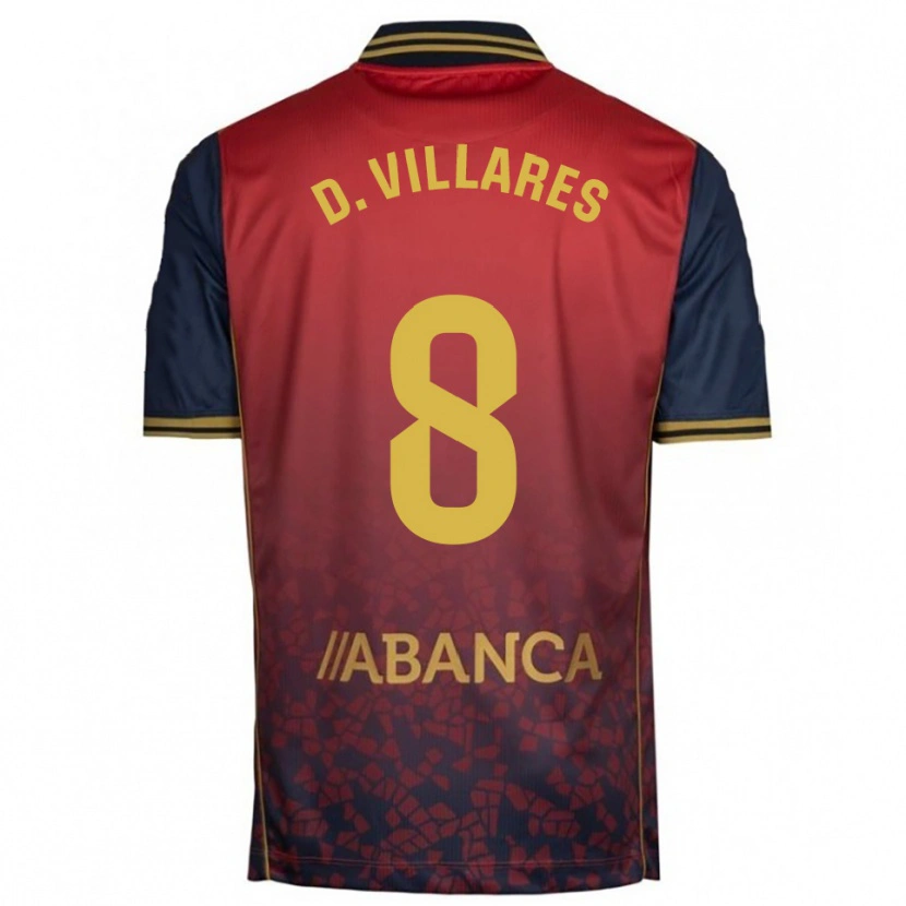 Danxen Mulher Camisola Diego Villares #8 Vermelho Marinho Alternativa 2025/26 Camisa Brasil
