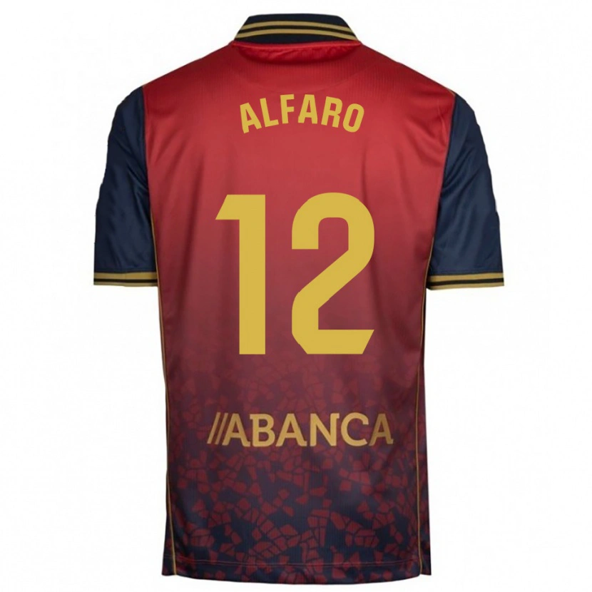 Danxen Mulher Camisola Alejandro Alfaro #12 Vermelho Marinho Alternativa 2025/26 Camisa Brasil