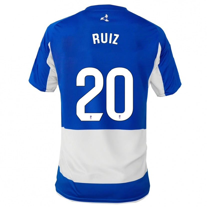 Danxen Mulher Camisola Sergio Ruiz #20 Azul Branco Alternativa 2025/26 Camisa Brasil