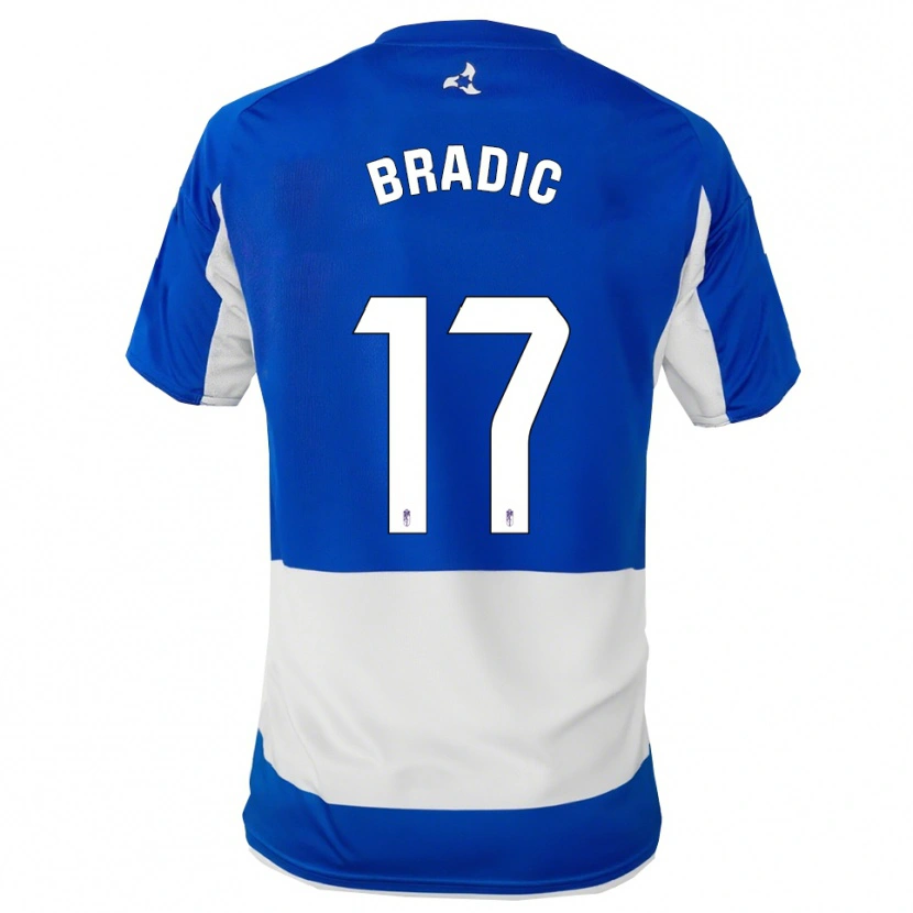 Danxen Mulher Camisola Biljana Bradić #17 Azul Branco Alternativa 2025/26 Camisa Brasil