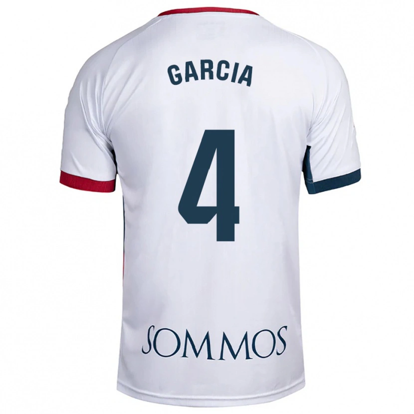 Danxen Mulher Camisola Nacho García #4 Branco Vermelho Alternativa 2025/26 Camisa Brasil