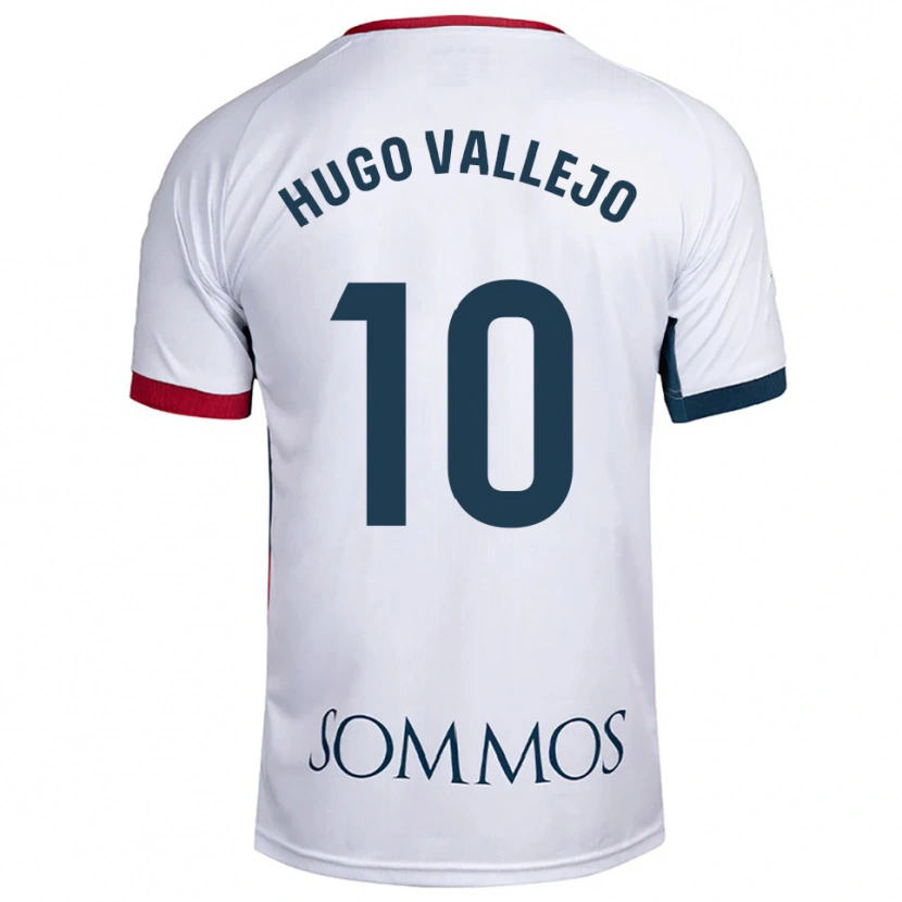Danxen Mulher Camisola Hugo Vallejo #10 Branco Vermelho Alternativa 2025/26 Camisa Brasil