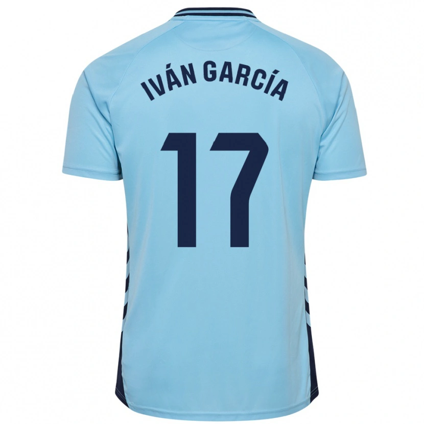 Danxen Mulher Camisola Iván García #17 Azul Celeste Alternativa 2025/26 Camisa Brasil