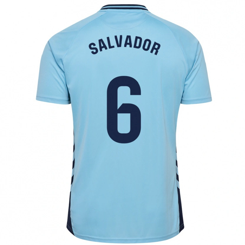 Danxen Mulher Camisola Pol Salvador #6 Azul Celeste Alternativa 2025/26 Camisa Brasil