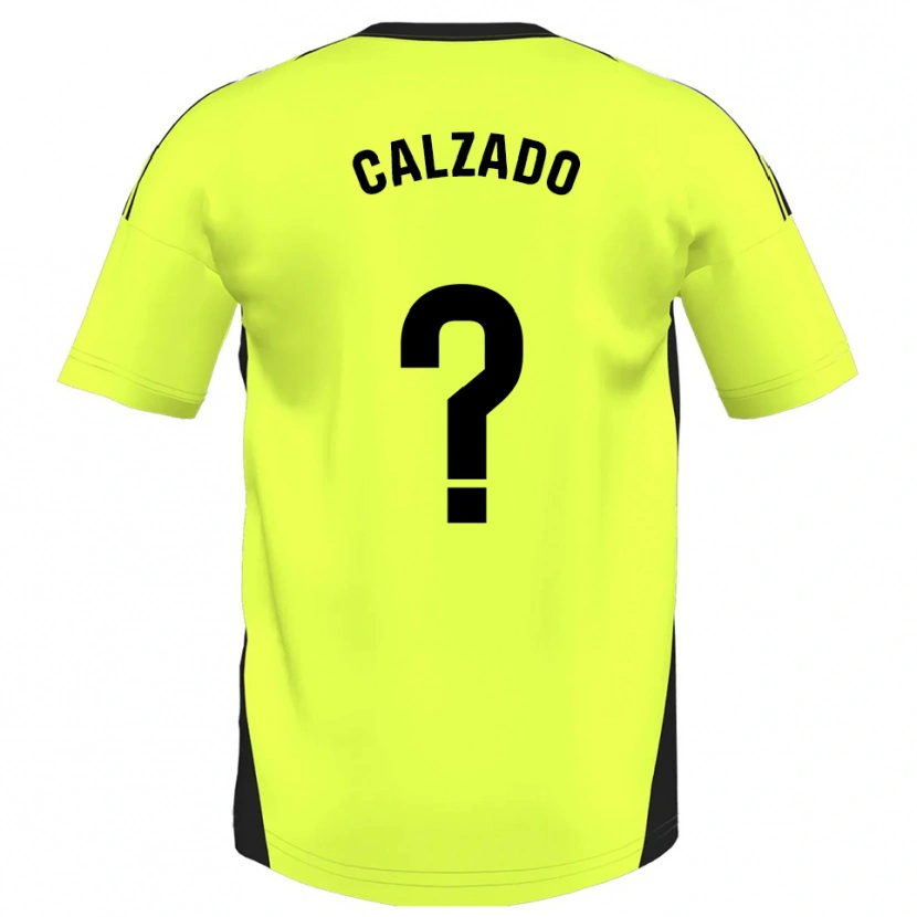 Danxen Mulher Camisola Joaquín Calzado #0 Amarelo Fluorescente Alternativa 2025/26 Camisa Brasil