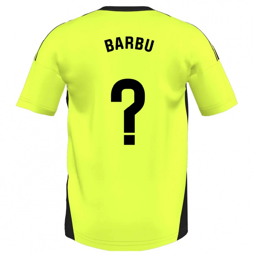 Danxen Mulher Camisola Álex Barbu #0 Amarelo Fluorescente Alternativa 2025/26 Camisa Brasil