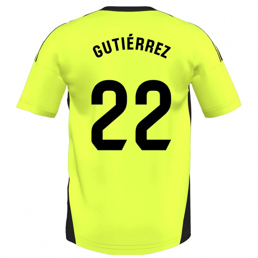 Danxen Mulher Camisola Juan Gutiérrez #22 Amarelo Fluorescente Alternativa 2025/26 Camisa Brasil