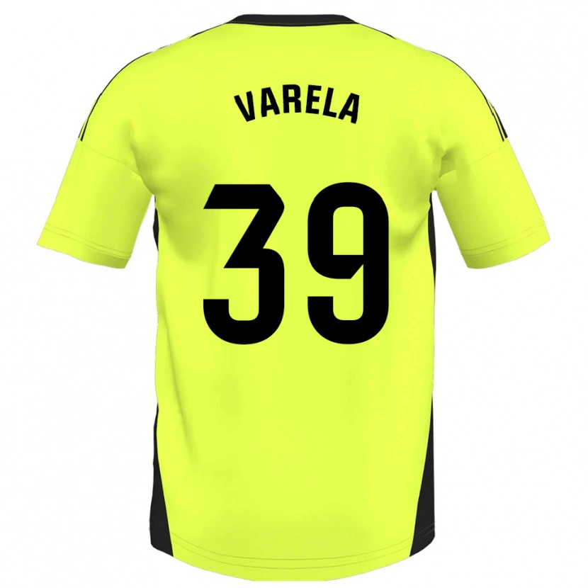 Danxen Mulher Camisola Iker Varela #39 Amarelo Fluorescente Alternativa 2025/26 Camisa Brasil