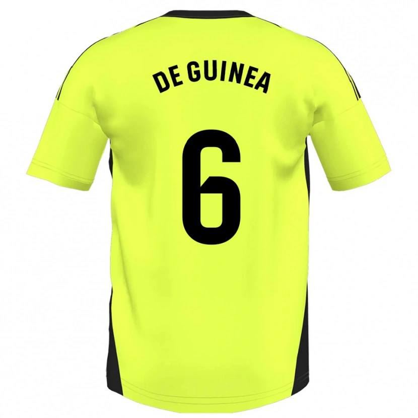 Danxen Mulher Camisola Asier Ortiz De Guinea #6 Amarelo Fluorescente Alternativa 2025/26 Camisa Brasil