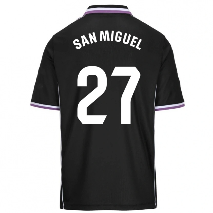 Danxen Mulher Camisola Yago San Miguel #27 Roxo Preto Alternativa 2025/26 Camisa Brasil