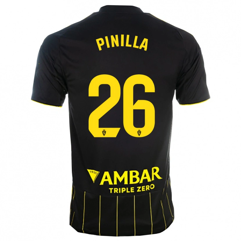 Danxen Mulher Camisola Hugo Pinilla #26 Preto Amarelo Alternativa 2025/26 Camisa Brasil