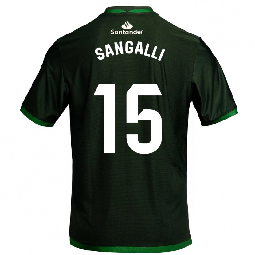 Danxen Mulher Camisola Marco Sangalli #15 Verde Escuro Alternativa 2025/26 Camisa Brasil